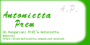 antonietta prem business card